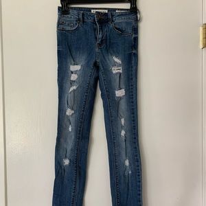 Bulkhead High Rise Skinny Ripped Jeans